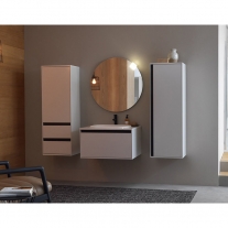 Set mobilier suspendat si lavoar Kolpasan, Pandora, 110 cm, lemn natur